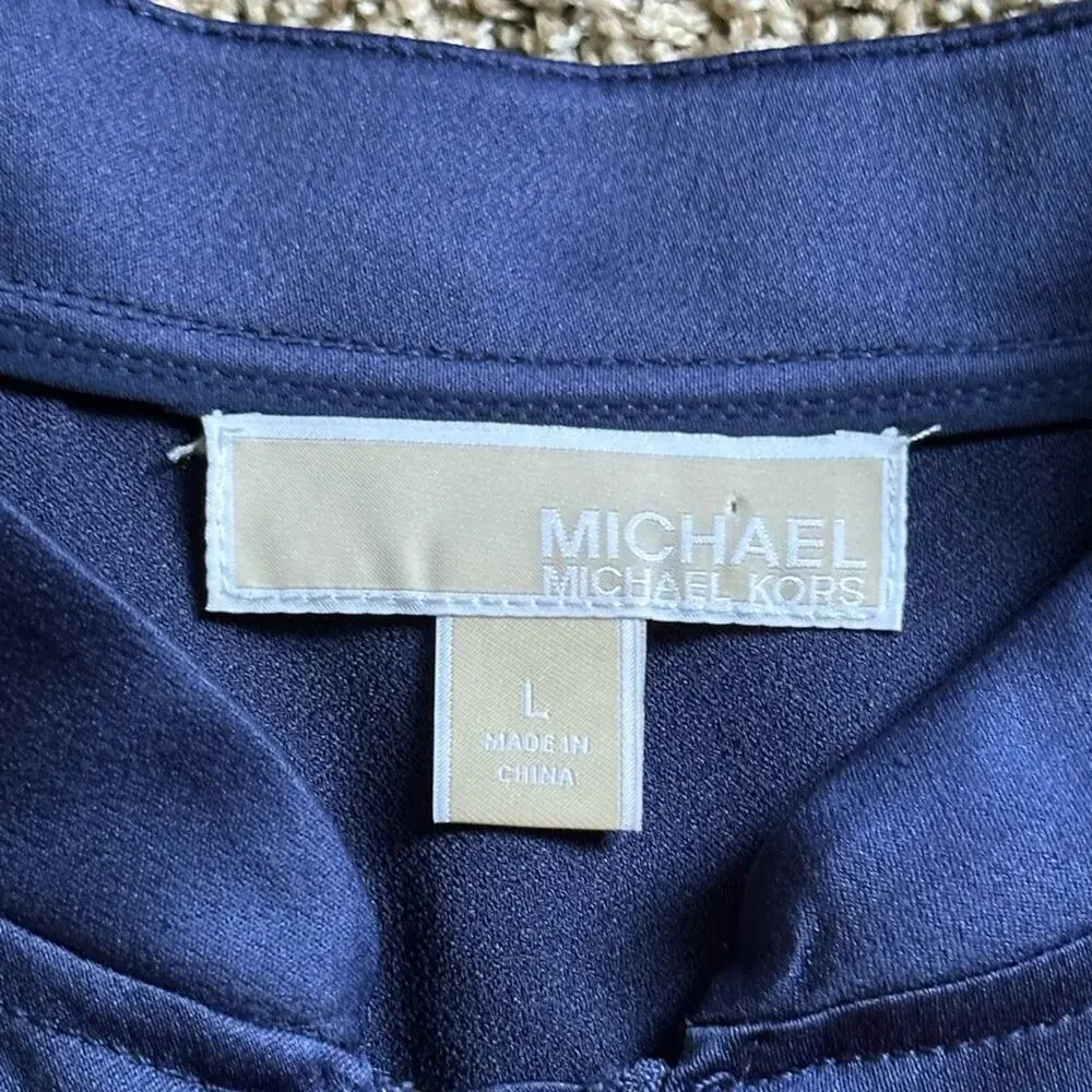 Michael Kors Deep Blue Jacket with Gold Accents